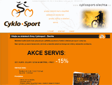 Tablet Screenshot of cyklosport-slechta.cz